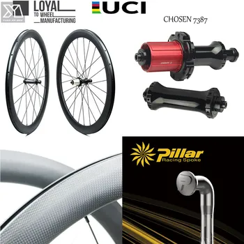 

30 38 47 50 60 88 Road Bike Carbon Wheel 700c Tubeless Clincher Tubular Wheelset Taiwan Chosen 7387 Straight Pull Hub