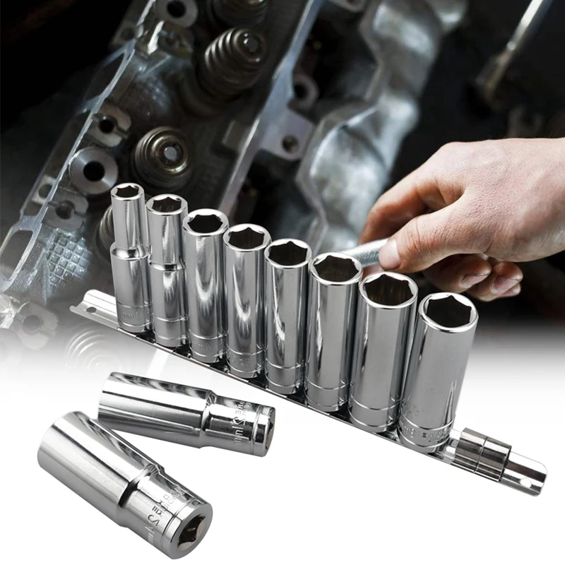 10 шт. 10/13/14/15/16/17/18/19/21/24 мм гнездо Набор насадок для ...