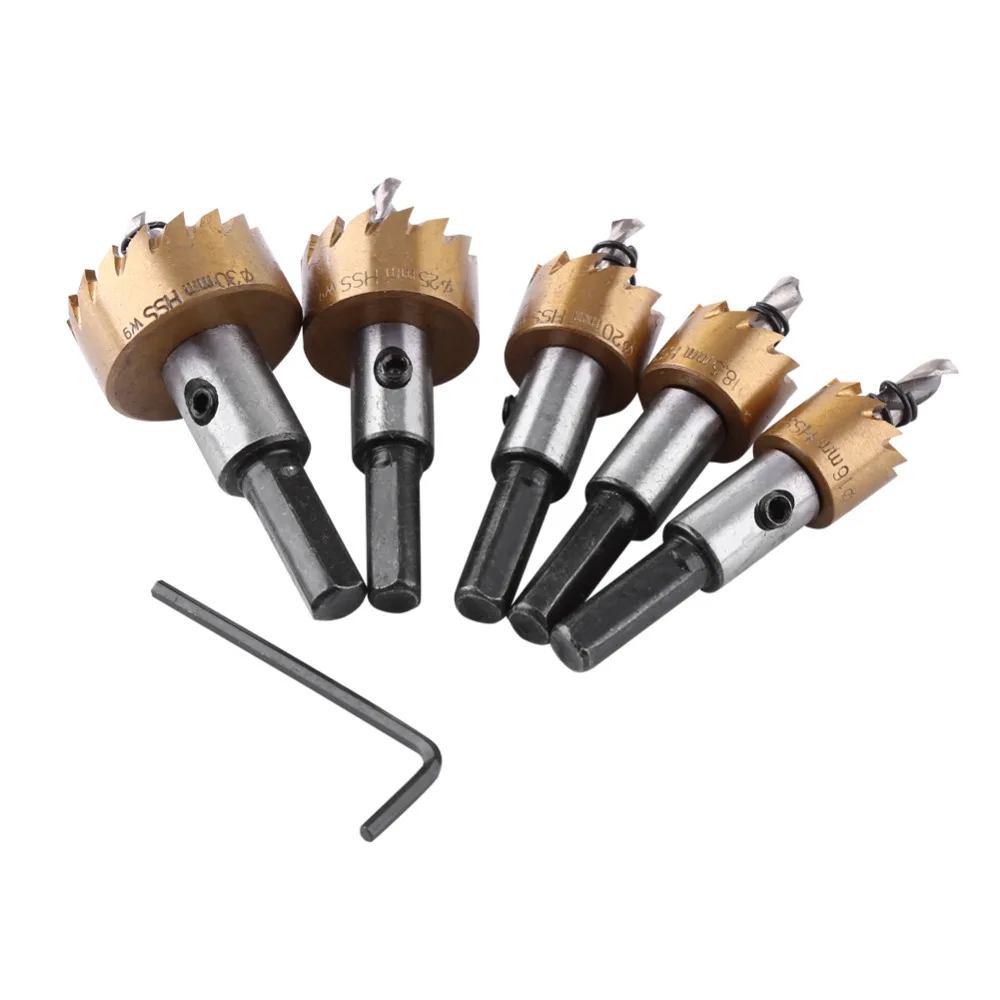 Buy 5pcs/set Hole Saw Drill Bit Metalworking Carbide