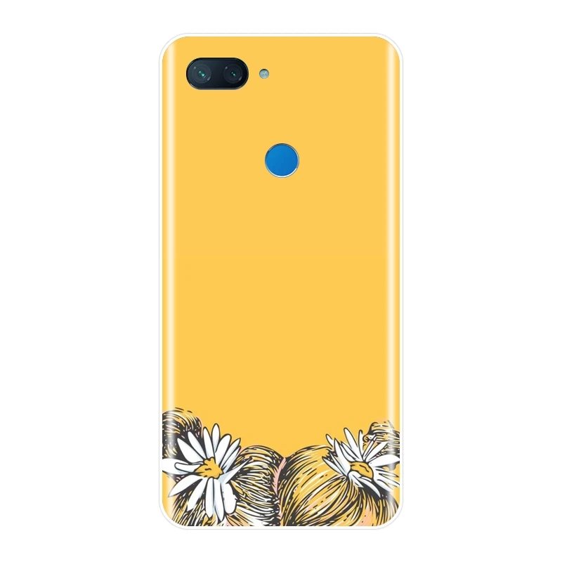 Чехол для телефона Xiaomi Mi A1 A2 Lite 8 SE силиконовый мягкий желтый кот девушка звезда