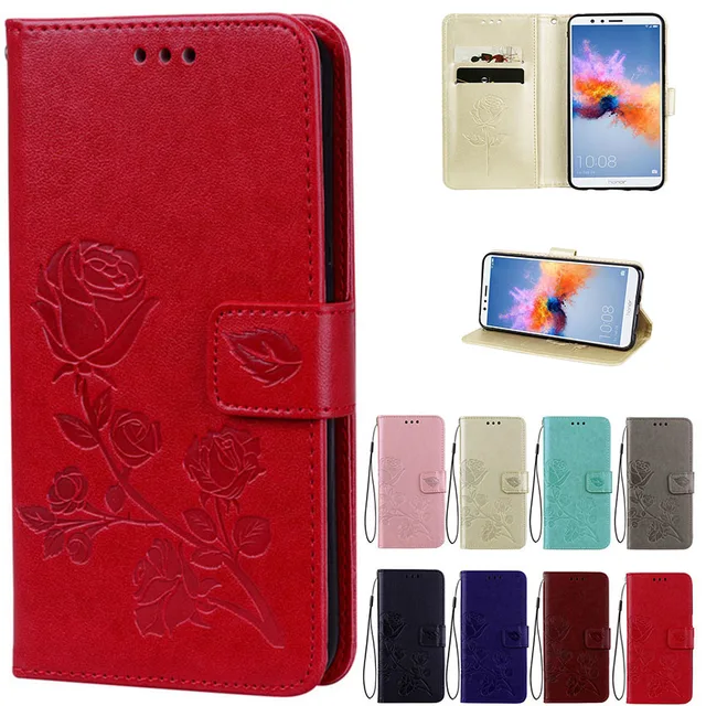 Cheap For Huawei Honor 7X Case 5.93'' Flip Cover Stand PU Leather Hard Wallet Cases For Huawei Honor 7X 7 X X7 Fitted case Coque Funda