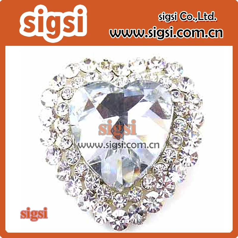 

100 шт оптом кристалл Металл Мода горный хрусталь сердце брошь для украшения