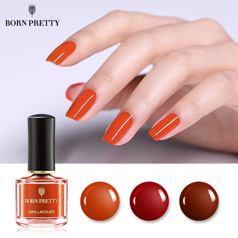 

BORN PRETTY Pumpkin Series Peel Off Nail Polish 6ml Pure Nail Color for Nail Decoration Nail Art Varnish DIY Water-based