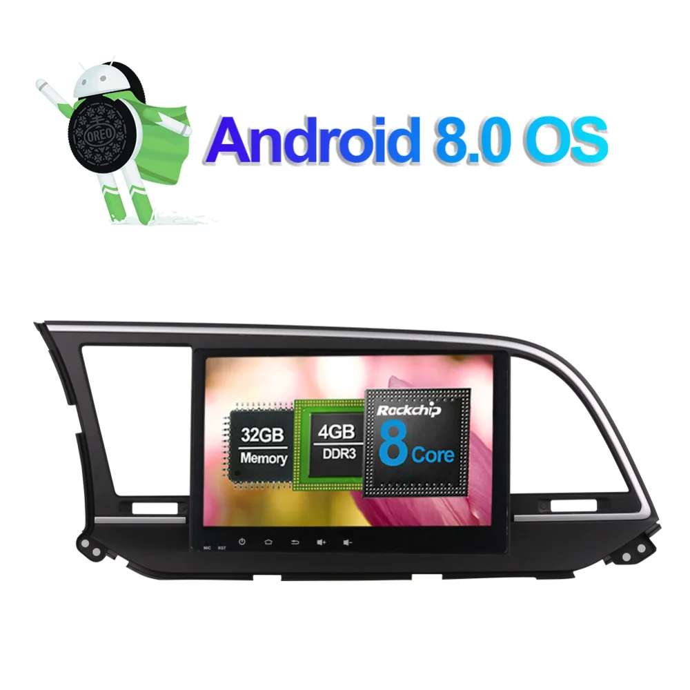 Perfect 10.1 Inch Android Octa Core 4GB RAM IPS Screen Car GPS Navigation with Bluetooth For Hyundai Elantra 2016- Car Radio Stereo Wifi 1