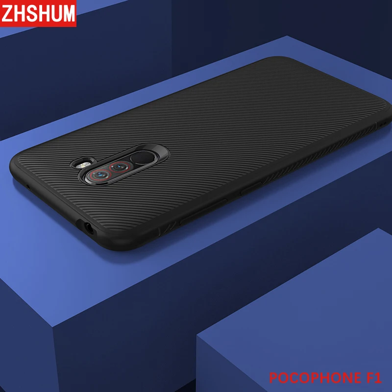 Роскошный чехол для телефона Xiaomi Pocophone F1 Poco мягкий силиконовый чехол-бампер из