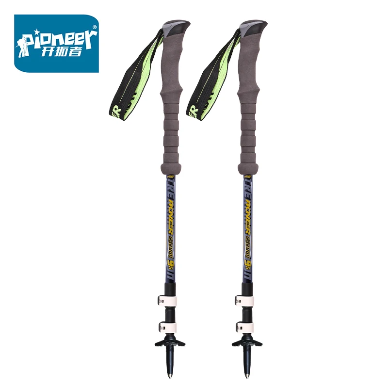 2 unids/lote bastones Trekking bastones ajustables ultraligero polos nórdicos para el senderismo al aire libre escalada mochila