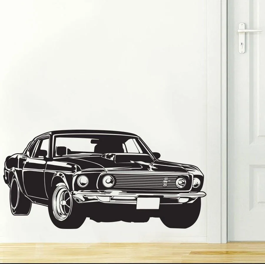 C140 Shelby GT Ford Mustang Muscle Racing Car Наклейка на стену художественная Виниловые наклейки