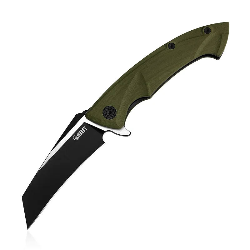 KUBEY KU212 складной нож H с карманным зажимом, D2 стальное лезвие и G10 ручка, на открытом воздухе Охота Кемпинг ножи - Цвет: Olive-BlackTi Coated