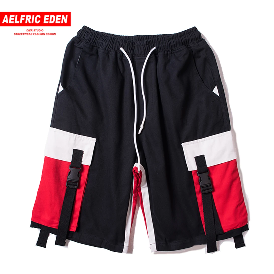 Aelfric Eden, летние мужские шорты в стиле хип-хоп, эластичная резинка на талии, Повседневная Уличная одежда, модные шорты до колен для бега, хлопок, шорты Карго