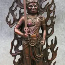 Песня voge Gem S7097 1" Китайский чистая бронза японский acala Fudo-Мио-o achalanatha статуя Будды