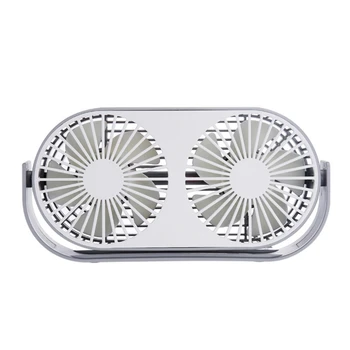 

Summer 360 Degree Rotating Double-Head USB Cooling Personal Fan 3 Adjustable Speeds For Outdoor Office Home Use