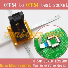 FPQ-64-0.5-06 socket FPQ64 to QFP64 test socket QFP64 TQFP64 Pitch=0.5mm