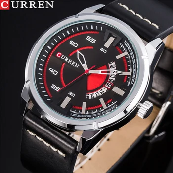 

CURREN Top Fashion Men watch Sport Casual Clock Male Military Quartz Wristwatch waterproof Leather Mens Watch Relogio Masculino
