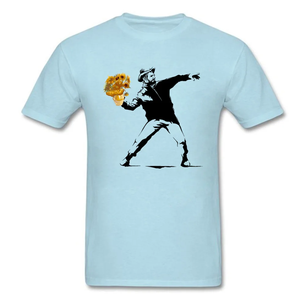 Hot Sale Van(ksy)-Gogh-Banksy comfortable T-Shirt Crew Neck Cotton Men's Tops Tees Short Sleeve T-shirts VALENTINE DAY Van(ksy)-Gogh-Banksy light