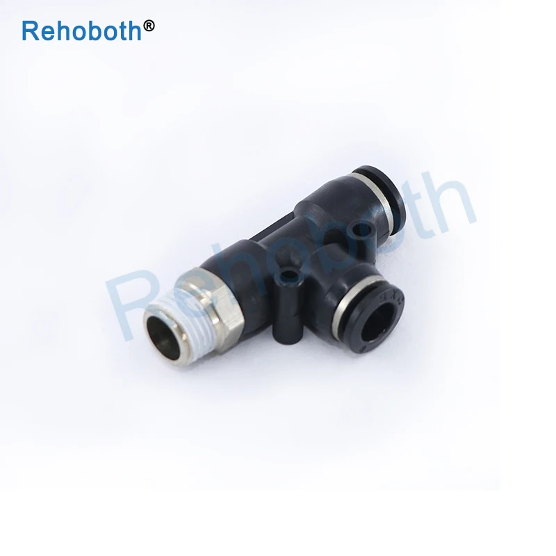 

1Pcs PD4 PD6 PD8 PD10 PD12 Pneumatic 1/4" Thread T Shaped Tee Pneumatics Connector One Touch Push In T Joint Quick Fittings