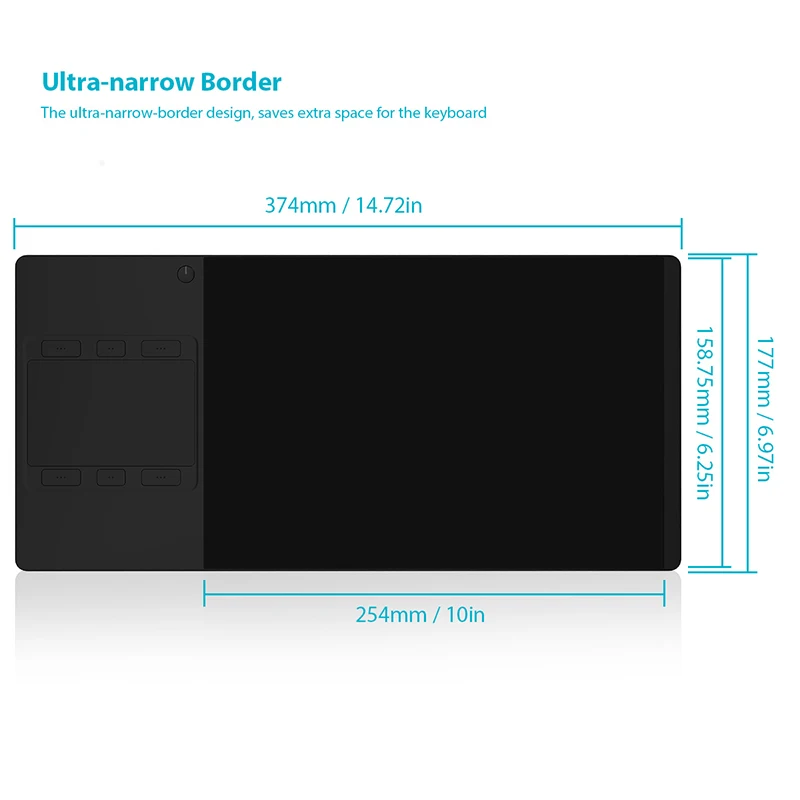Huion INSPIROY G10T 2.4 GHz Wireless Graphic Drawing Tablet 10/'/' x 6.25/'/' 8192