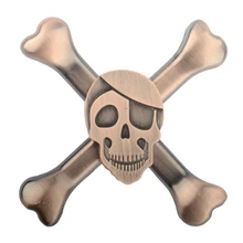 Four leaves Skull Zinc alloy Fidget finger Spinner tri Spinner Fidgets font b Toys b font