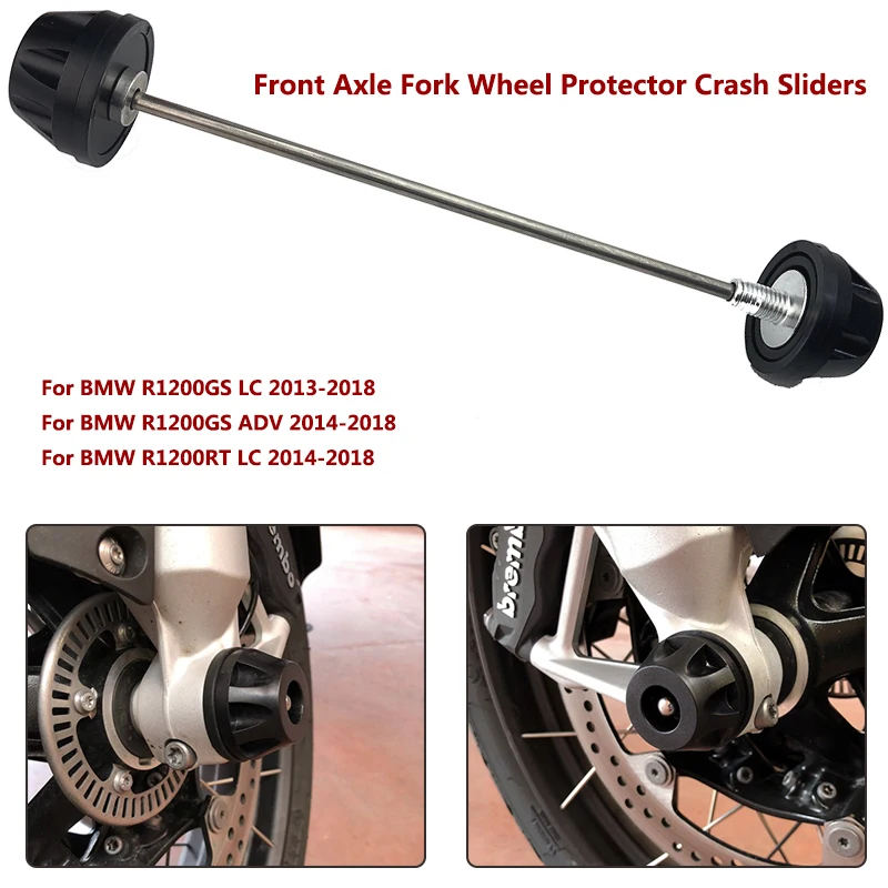 

Front Axle Fork Wheel Protector Crash Slider For BMW R1200GS LC 2013-2018, R1200 GS Adventure ADV / R1200RT LC 14-18 Motorcycle