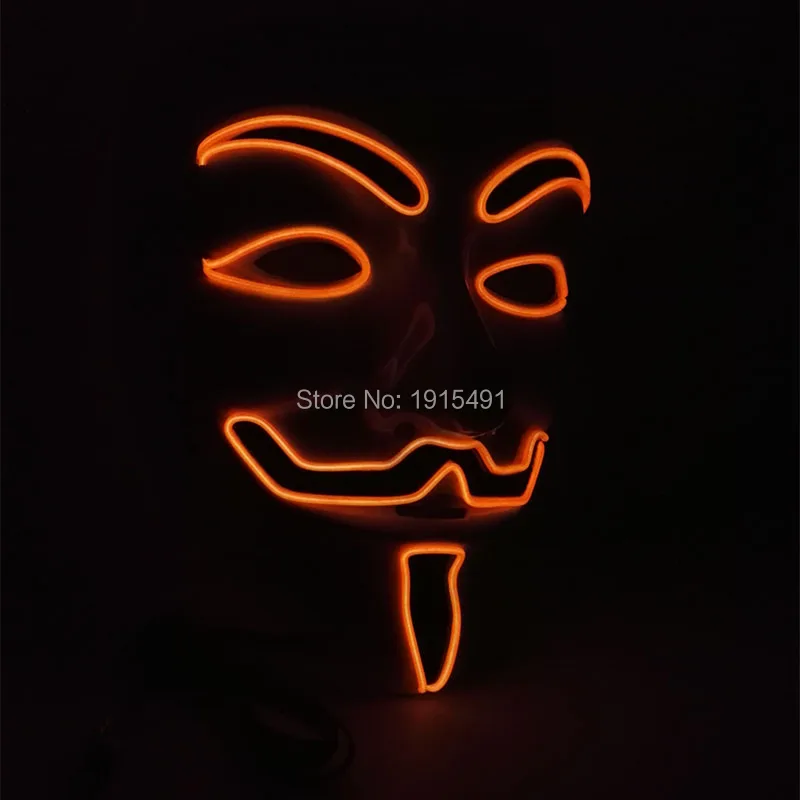 

Cheap!New Arrival Flickering Novelty Lighting LED Mask with Function of Sound Active and Flashing Vengeance EL Mask as Role Play