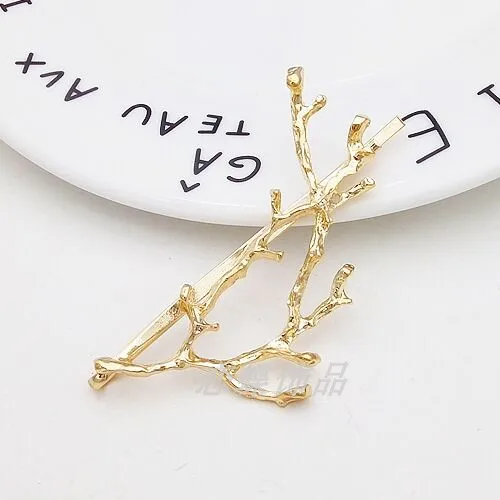 Vintage Gold Silver Tree Hair Clips Metal Tree Branches Barrettes Hairpins Headwear Hair Pins Hair Accessories for Women Girl
