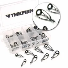 New! 40 Pcs 8 Size 1.8-3.0mm THKFISH Bait Casting Fishing Rod Tip Tops Repair Parts