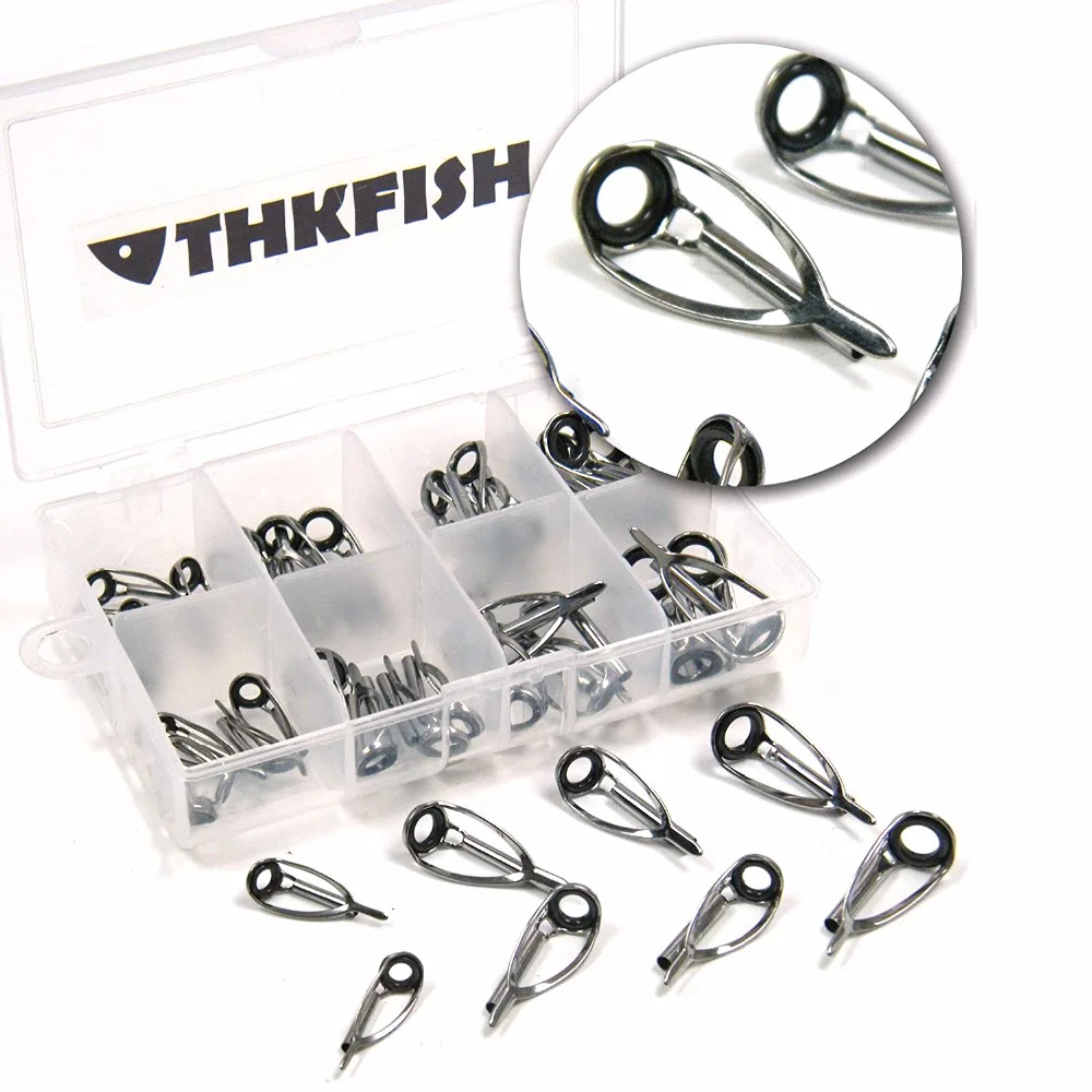 40Pcs/Set 1.8mm 3.2mm Fishing Rod Tip Tops Repair Kit Spinning Casting