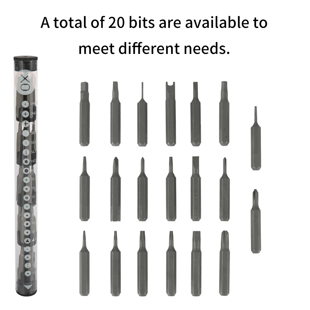 WOWSTICK двойная отвертка Мини Портативный электрический комплект с 20 различных бит