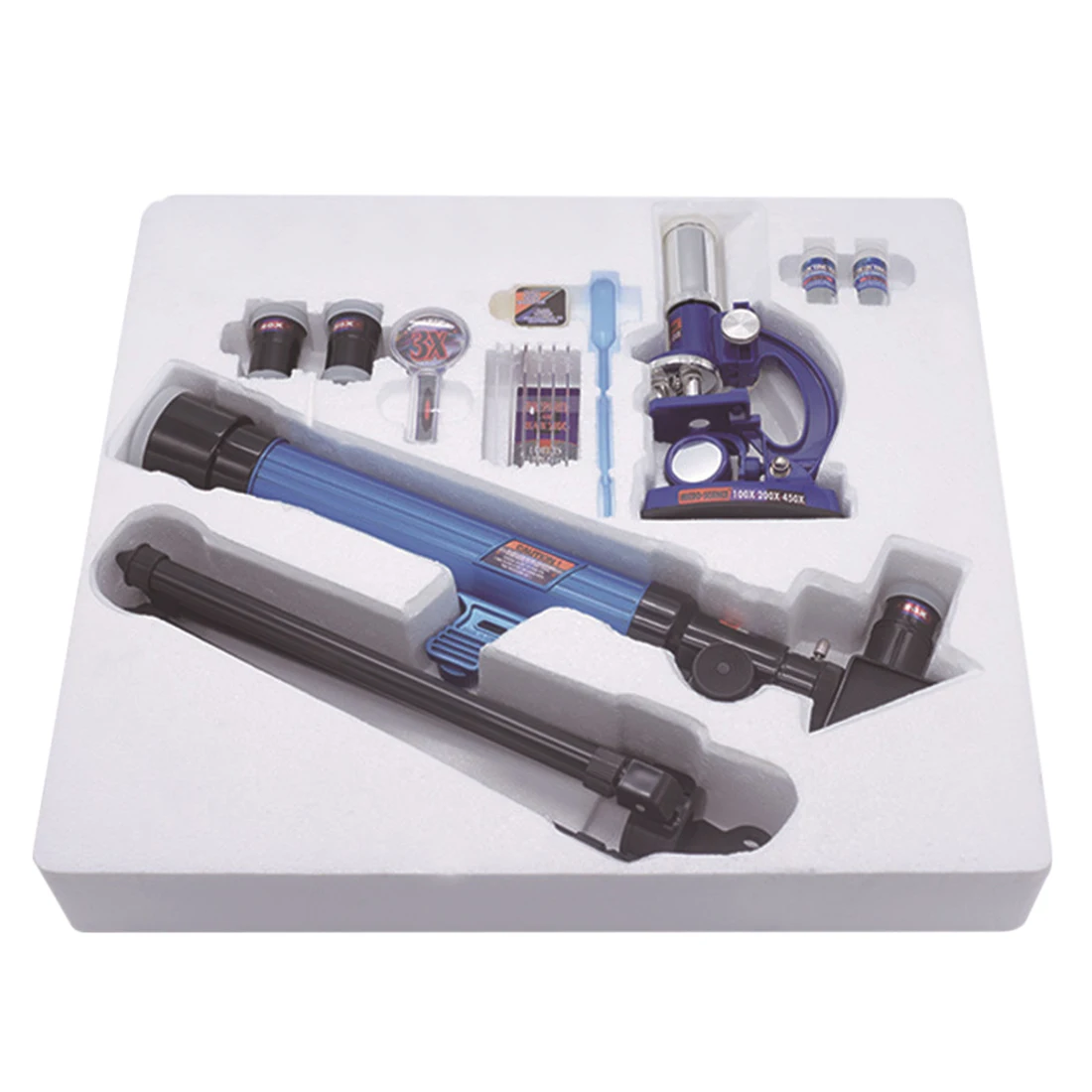 

Surwish 100X,200X,450X Microscope and 20X/30X/40X 30mm Astronomical Telescope Kits