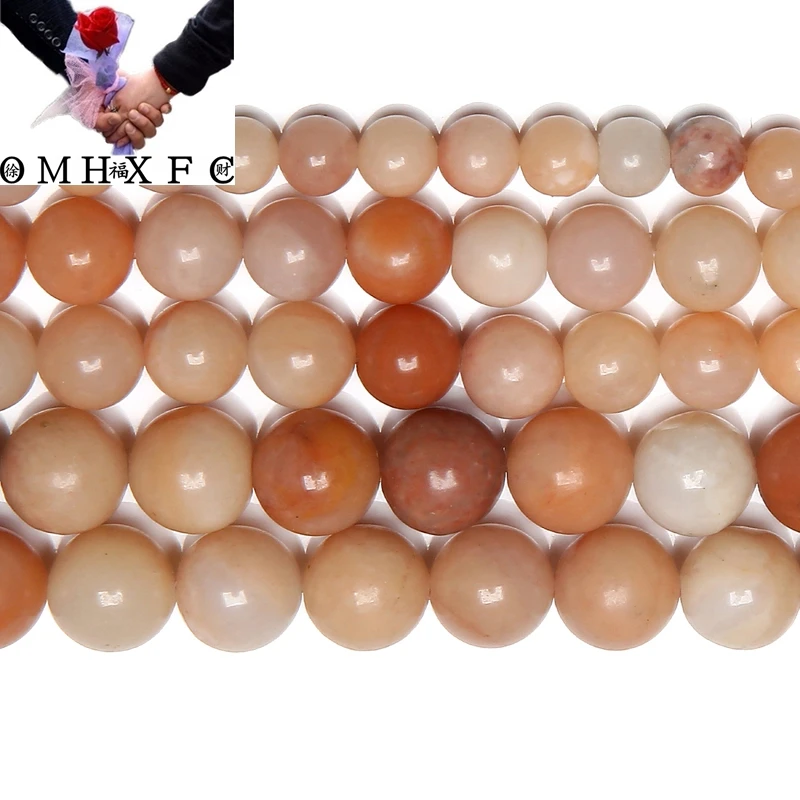 

OMH Wholesale 4 6 8 10 12 MM Free Shipping Natural Stone Pink Aventurine Beads In Loose Pick Size For Jewelry Making ZZ193