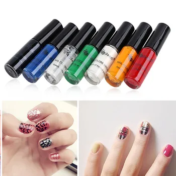 

Anmas Rucci 7Pieces/Pack Quick Dry Lasting Bright Nail Polish Printing Varnish Manicure Oil Professional Nail Stamping Polish