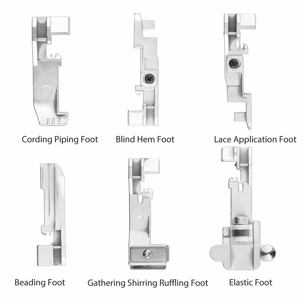 6 шт оверлок оверлочная прижимная лапка аксессуары для швейных машин Singer, 14CG754 14SH654 14U555 14U557 Consew 14TU 14hd854 14sh754 Juki оверлок
