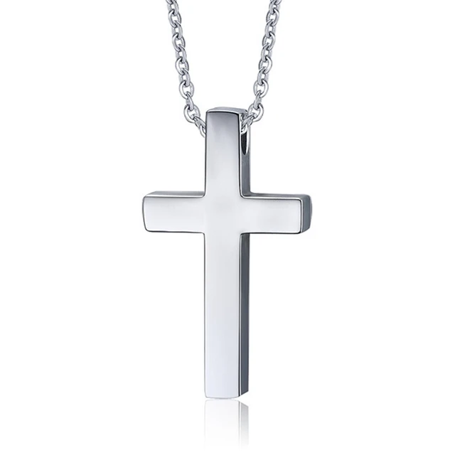 Quality Titanium Cross Pendant Necklace for Men 316L Stainless Steel