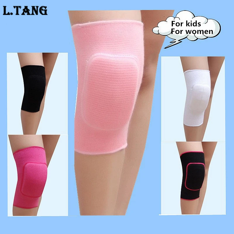 

Women Kids Knee Support Baby Crawling Safety Dance Volleyball Tennis Knee Pads Sport Gym Kneepads Children Knee Support S325