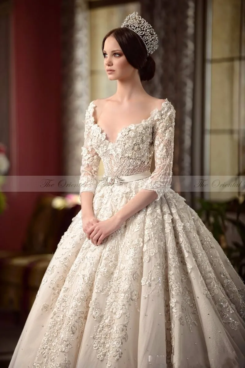 2017 Luxury Vintage font b Lace b font font b Victorian b font font b Wedding