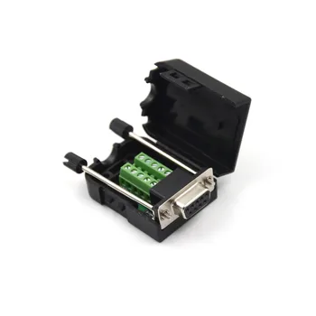 

1pcs DB9 Terminals Plug Screw Type Female D-Sub 9 Pin Plug Breakout Terminals Solderless Nut Type Connector Accessories