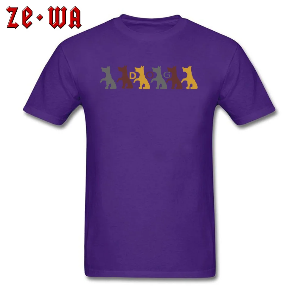 dogs 306499 T-Shirt Design Short Sleeve New Arrival O-Neck Pure Cotton Tops T Shirt comfortable Sweatshirts for Men Summer dogs 306499 purple