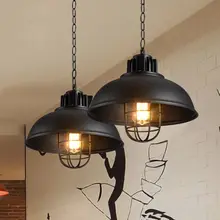 Американский Лофт Винтаж кулон освещение Кованое железо ретро подвесной светильник, Ресторан свет промышленная фурнитура для подвесного светильника