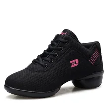 Танцевальная обувь; женская обувь из сетчатого материала для взрослых; дышащая Спортивная танцевальная обувь на квадратном каблуке; обувь для современного фитнеса; кроссовки