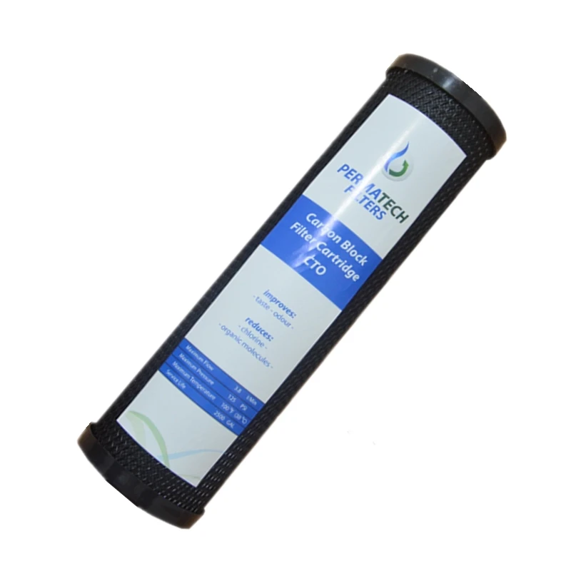 

Activated Carbon Impregnated Cellulose 5 Micron Carbon Block Water Filter Cartridge CTO PERMATECH FILTERS 2PCS