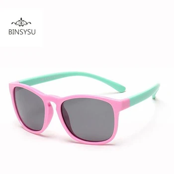 

TAC new Fashion Kids Square Polarized Sunglasses Children Vintage Sun Glasses Infant Baby Boys Girls Polaroid Outdoor Goggles891