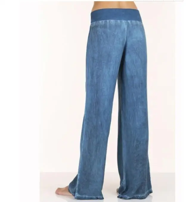 Women High Waist Pants Plus Size Long Trouser Female Casual Loose Denim Blue Black Wide Leg Pant Work Trouses Women High Waist Pants Plus Size Long Trouser Female Casual Loose Denim Blue Black Wide Leg Pant Work Trouses