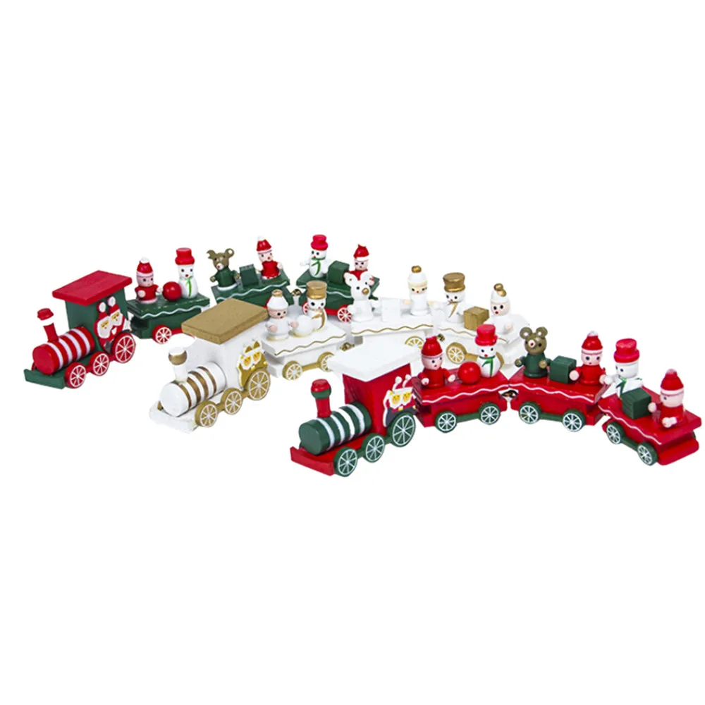

Christmas ations Christmas Woods Small Train Children Kindergarten Festive Merry Christmas decoration For Christmas day dropship