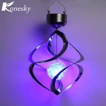 Солнечный Шар лампа ветер сверкающий кристалл Цвет Изменение светодио дный лампы подвесной светильник орнамент для газонов Сад Двор