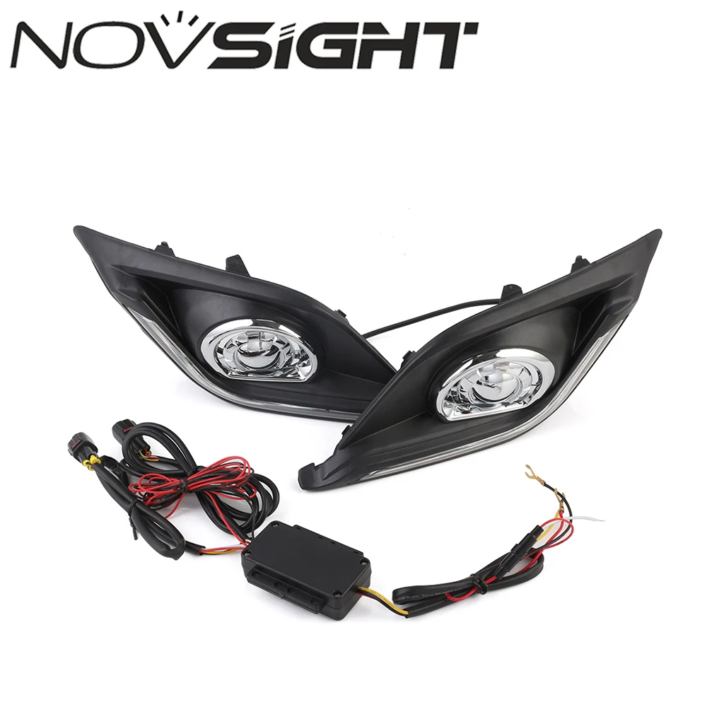 NOVSIGHT Car LED Driving Daytime Running Light Fog Lamp Turn Signal For