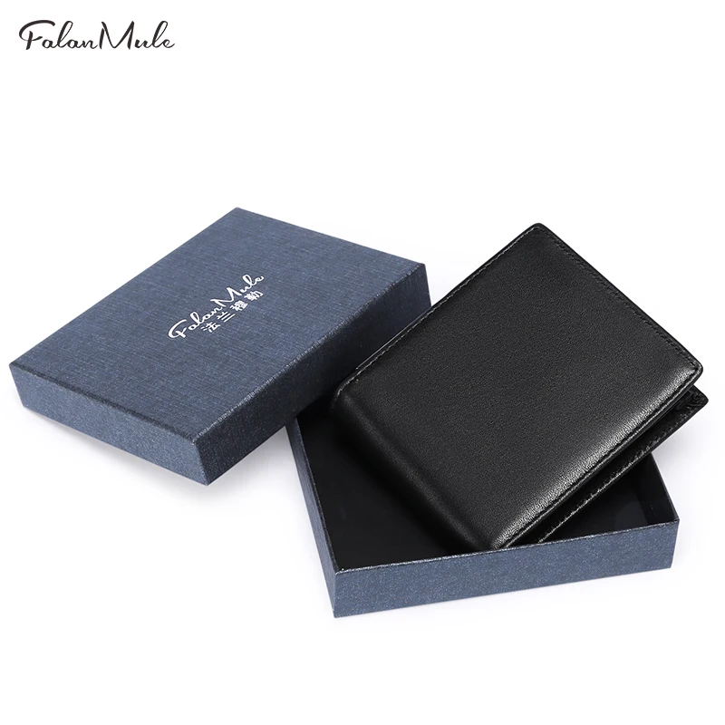 Falan Mule мини кошелек черные кошельки мужские визитницы Роскошные Cowskin мягкие