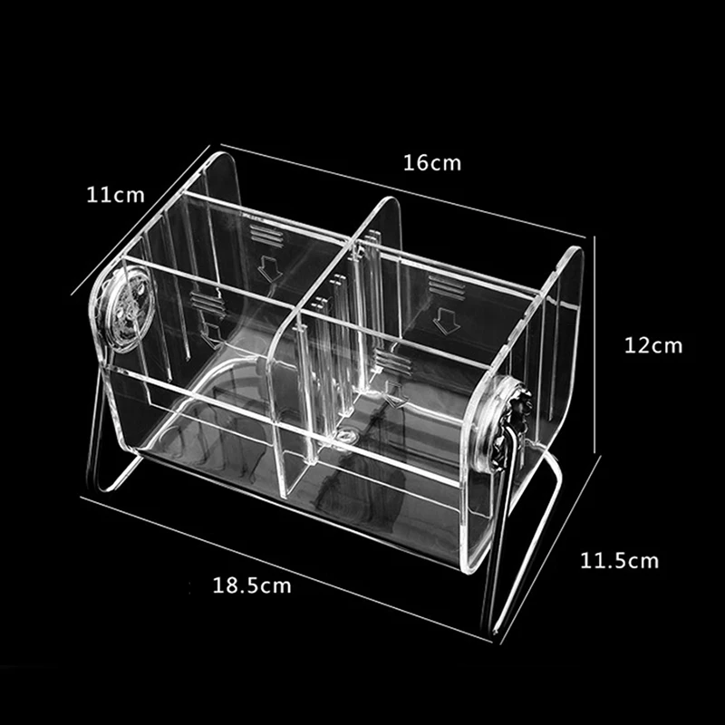 DINIWELL Transparent Acrylic Desktop Organizer Rotary Remote Control Storage Box Pen Holder Desk Fi