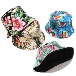 Рыбацкая шляпа женский новый принт двухсторонняя одежда летняя шляпа Открытый Путешествия складной шапочка для бассейна мужские