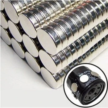 

6PCs Auto Oil filter Rare earth permanent magnet Neodymium Iron boron strong magnet strong adsorption protection movement 16*3mm