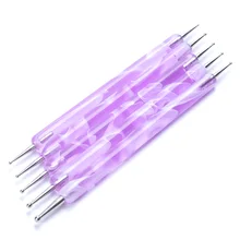 Вихревой мрамор пунктировальное перо для дизайна ногтей Маникюр для рисования Рисование инструмент 5 шт. 2-сторонний разветвитель