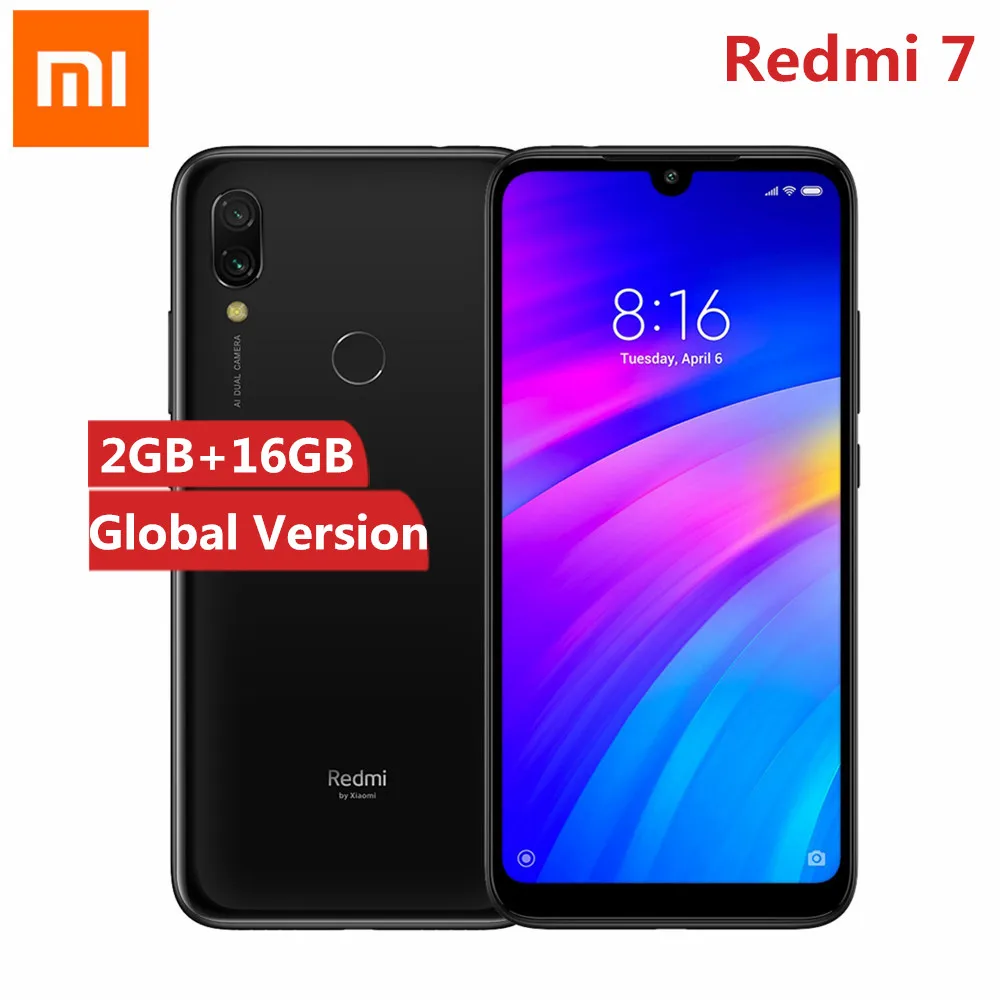 Xiaomi Redmi 7 4G Phablet 6.26 inch Android 9.0 Qualcomm 632 Octa 2GB RAM 16GB ROM 12.0MP + 2.0MP Rear Camera Fingerprint Sensor | Мобильные
